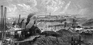 Chatham Dockyard History Drucke: Dock being constructed at Chatham