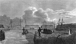 Gerahmter Druck : Häfen / Wapping / 1800