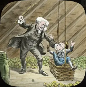 Lantern Slide Circa 1900 Drucke: Doctor bounded out