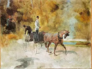 Henri De Toulouse Lautrec Prints Drucke: In Dog-Car