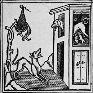 Literary History Images Drucke: The two dogs