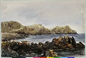 James Moore Artwork Drucke: Doon Point, Rathlin