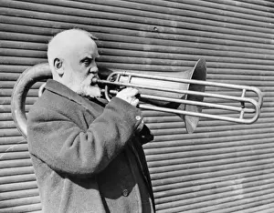 Historical Music Photographs Drucke: Double-Slided Trombone