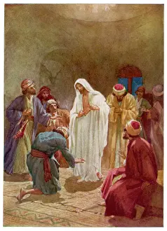 Biblical Scene Painting Drucke: Doubting Thomas