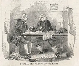 18th Century Portraits Drucke: Dr Johnson / Mitre / Boswell
