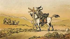 Country Landscape Art Drucke: Dr Syntax losing his way