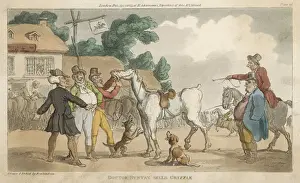 19th Century Equestrian Art Drucke: Dr Syntax Sells a Horse