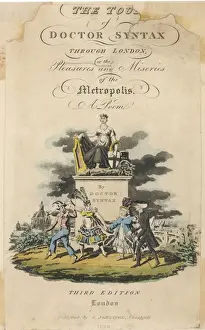 Gerahmter Druck : Titelseite von Dr.Syntax