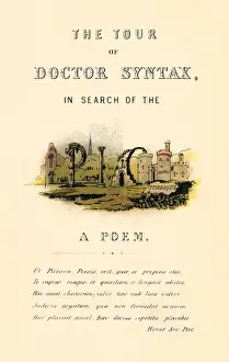 Gerahmter Druck : Titelseite von Dr.Syntax