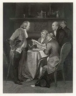 US Founding Fathers Drucke: Drafting the American Declaration of Independence