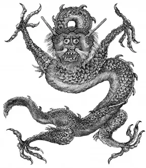 Chinese Mythical Creatures Drucke: Dragon (Chinese)