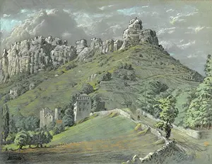 Mountainous Scenic Views Drucke: Dramatic landscape