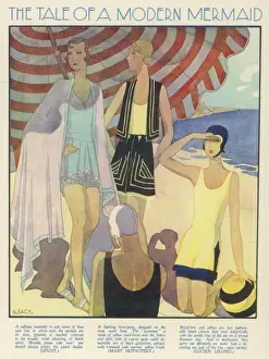 Vintage Beachwear Drucke: Dressed for the Beach