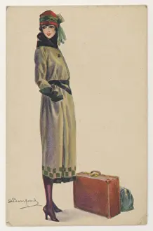 1920s Fashion Drucke: Dressed for Trip C. 1920