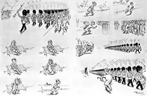 WW2 Cartoons Drucke: Drums and Fifes by H. M. Bateman