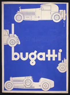 Vintage Car Posters Drucke: Dryden / Bugatti / 25