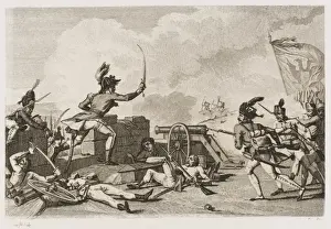 19th Century Military Art Drucke: Dufour at Mainz
