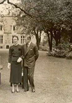 Royal Family History UK Drucke: Duke of Windsor and Wallis Simpson