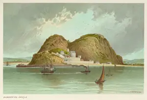 Land Drucke: Dunbarton Burg 1880er Jahre