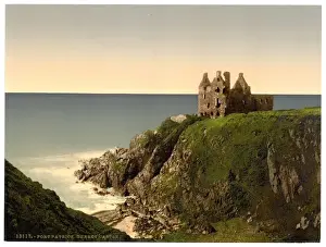 Old Scottish Castles Drucke: Dunsky Castle, Pitlochrie (i. e. Portpatrick), Scotland