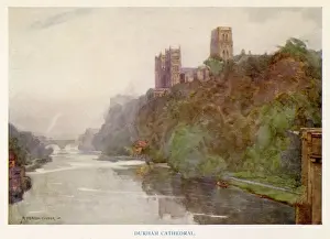 Grafschaft Durham Drucke: Durham - Schlossbrücke