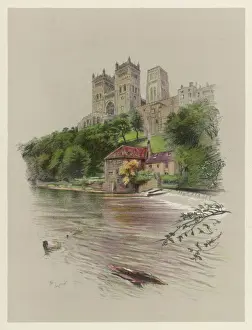 Historische Denkmäler Drucke: Durhams Dom zu Durham, England 1924