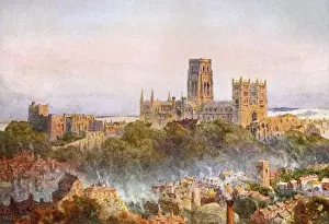 Early 20th Century England Images Drucke: Durham / Distant View 1905