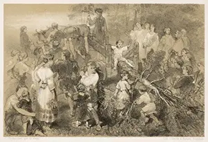 Drucke von Rinder ziehen den Maibaum Niederlande Kulturelle Feste Und Traditionen Drucke: Niederländerischer Morgenstern