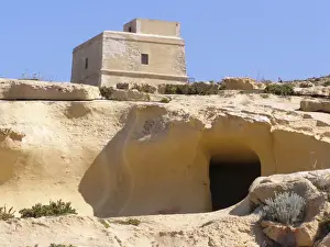 Gozo Island Landmarks Drucke: Dwejra Tower