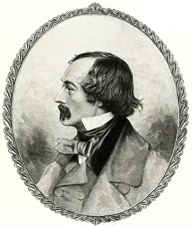 Oval Portrait Of A Man Drucke: E K Kane / Abendschein