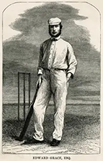 Cricket Player Portraits Drucke: E. M. Grace / Cricketer