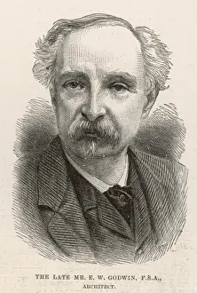 Drucke von EDWARD WILLIAM GODWIN Progressiver englischer Architekt und Designer. Freund und Mitarbeiter von James Whistler. Entwarf Whistlers Weißes Haus in Tite Street James Whistler Drucke: E. W. Godwin Architekt