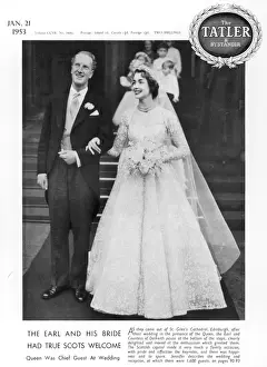 Royal Wedding History Drucke: The Earl and Countess of Dalkeith