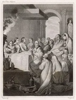 Drucke von Ein Agapé oder Liebe-Fest der ersten Christen Kulturelle Feste Und Traditionen Drucke: Frühe christliche Agapé