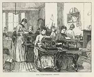Victorian Era Communications Drucke: An early typing pool