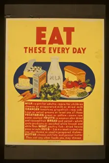 WPA Posters Drucke: Eat these every day