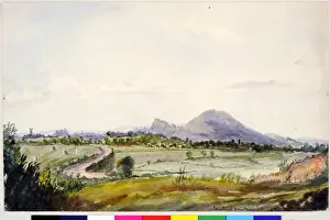 Irish Watercolour Art Drucke: Edinburgh from Braid Hills