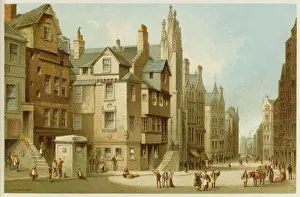 Drucke von Edinburgh: Canongate und die Haus von John Knox K Drucke: EdinburghCanongateknox