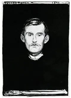 Drucke von Porträt von Edvard Munch (1863-1944) Edvard Munch Drucke: Selbstporträt von Edvard Munch (1863–1944) .jpg