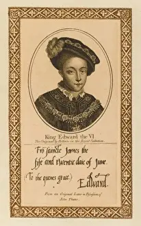 16th Century Royal Portraits Drucke: EDWARD VI