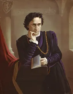 Victorian Era Theatre History Drucke: Edwin Booth as Hamlet