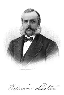 Drucke von EDWIN LISTER Amerikanischer Landwirtschaftschemiker aus Newark im US-Bundesstaat New Jersey und Gründer des Unternehmens das noch stolz seinen Namen trägt, mit seinem Autogramm Datum: MITTEL DES 19 New Jersey Drucke: Edwin Lister aus Newark
