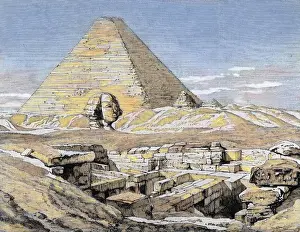 Ancient Egyptian Monuments Drucke: Egypt. Pyramids and Sphinx