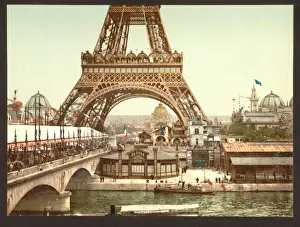 Eiffel Tower 1900 Drucke: Eiffel Tower and general view of the grounds, Exposition Uni