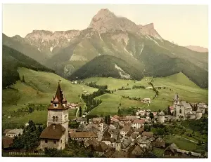 Upper Austria Views Drucke: Eisenerz, general view, Upper Austria, Austro-Hungary