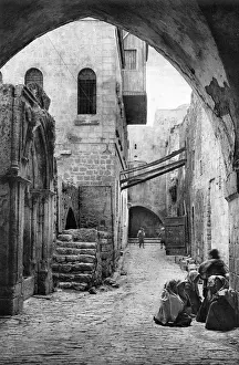 Jerusalem Street Scene Drucke: El Wad, Jerusalem