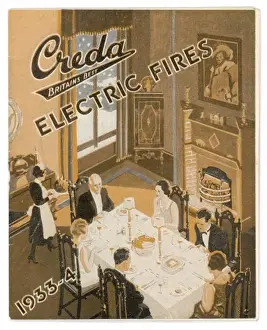 Retro Kitchen Appliances Drucke: Electric Fire Brochure