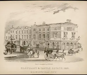 Victorian Era Transport Drucke: Elephant & Castle