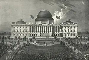 United States Government Buildings Drucke: Elevation of the eastern front of the Capitol of the United