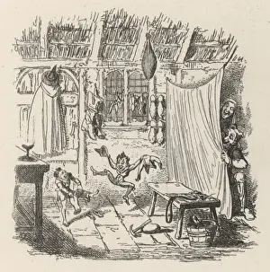 Brothers Grimm Fairy Tale Art Drucke: Elves and Shoemaker
